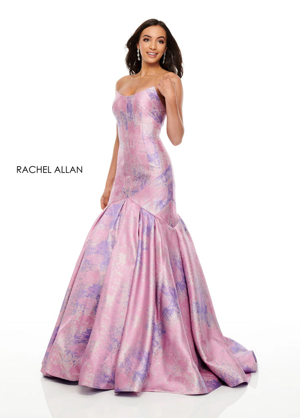 Rachel Allan 7032 Lilac Multi Fit-N-Flare Dress