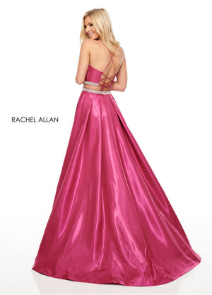 Rachel Allan 7106 Magenta 2 Piece A-Line Dress Rachel Allan 