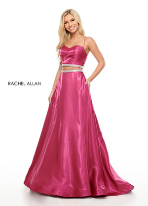 Rachel Allan 7106 Magenta 2 Piece A-Line Dress Rachel Allan 