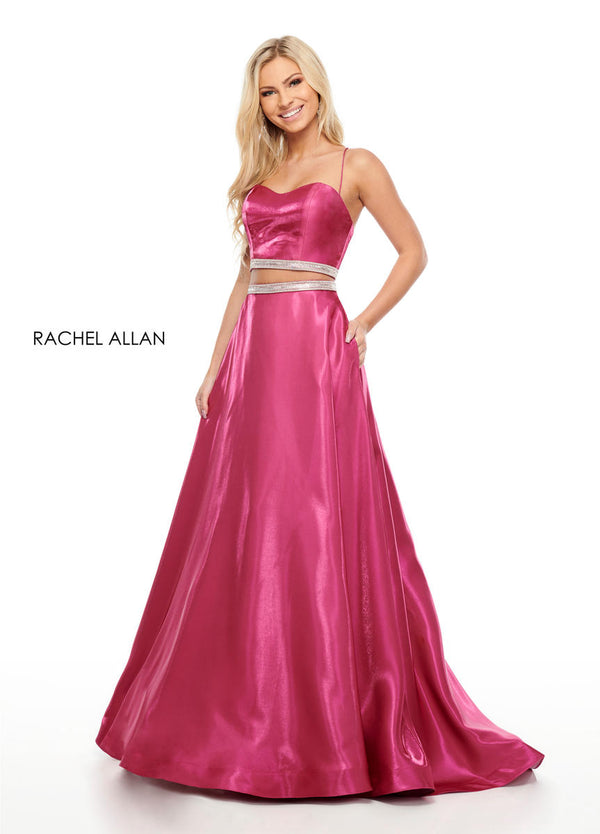 Rachel Allan 7106 Magenta 2 Piece A-Line Dress Rachel Allan 