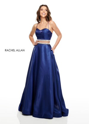 Rachel Allan 7106 Navy 2 Piece A-Line Dress Rachel Allan 