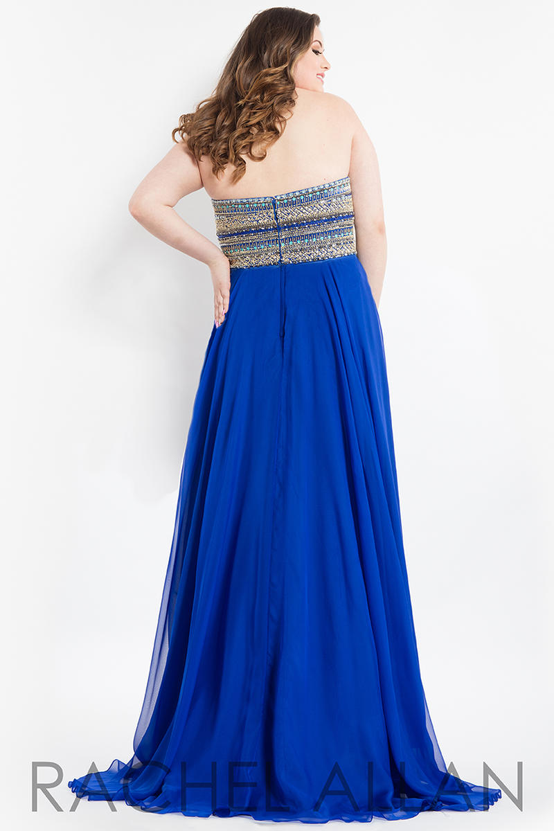 Rachel Allan 7816 Royal Blue Strapless Chiffon Dress Formalwear Outlet Rachel Allan 7816 Royal Blue Strapless Chiffon Dress Formalwear Outlet