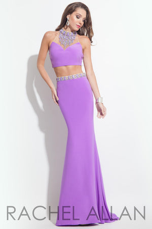 Rachel Allan 2005 Lilac 2 Piece Jersey Dress Rachel Allan 