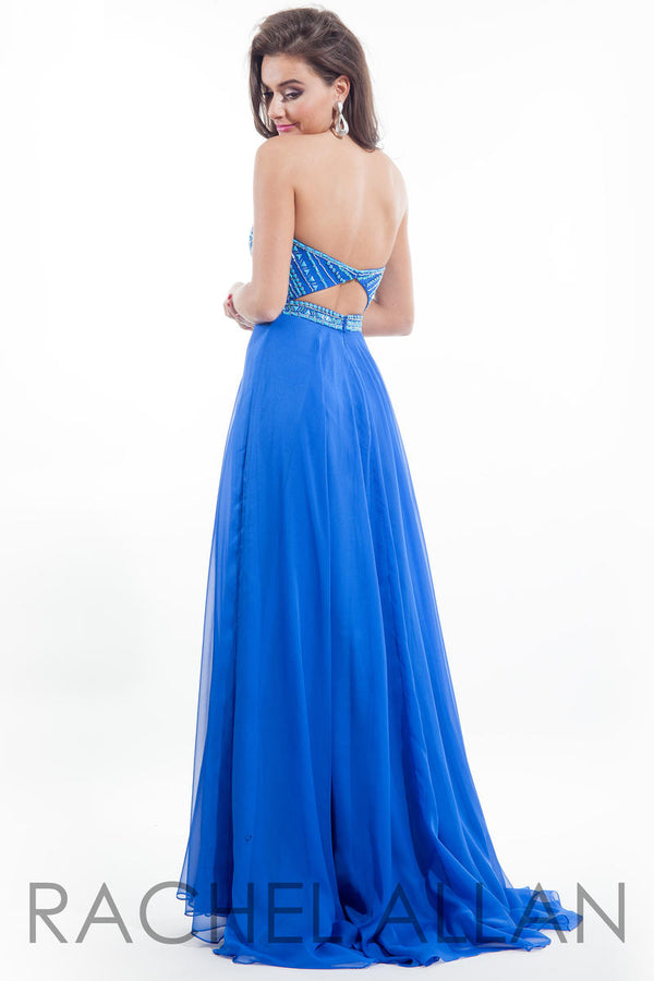 Rachel Allan 2027 Royal Blue Chiffon Dress Rachel Allan 