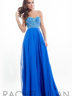 Rachel Allan 2027 Royal Blue Chiffon Dress Rachel Allan 