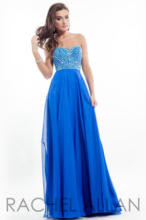 Rachel Allan 2027 Royal Blue Chiffon Dress Rachel Allan 