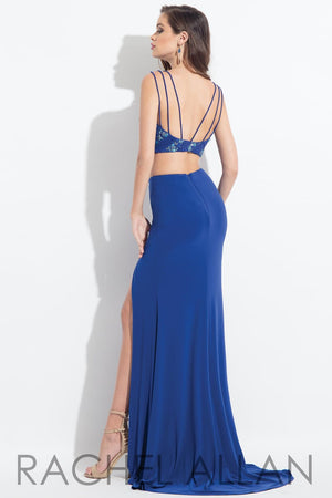 Rachel Allan 6132 Royal Blue 2 Piece Jersey Dress Rachel Allan 
