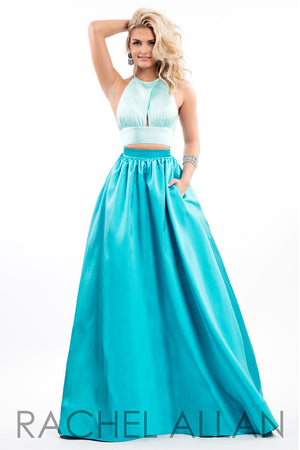 Rachel Allan 7513 Mint Jade Mikado Dress Rachel Allan 