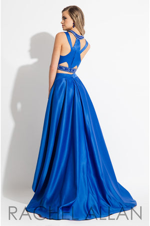 Rachel Allan 7668 Royal Blue 2 Piece Hi-Low Dress Rachel Allan 