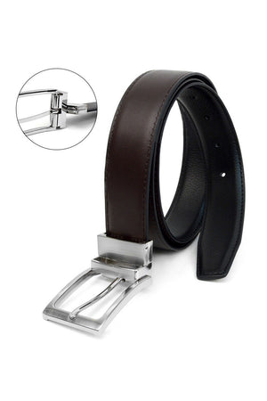 Men's Black & Brown Reversible Belt Umo Lorenzo 