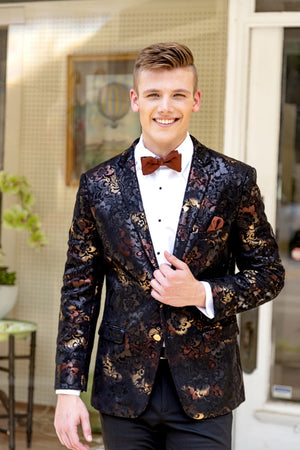 Mark of Distinction 'Ryan' Metallic Floral Slim Fit Blazer Mark of Distinction 