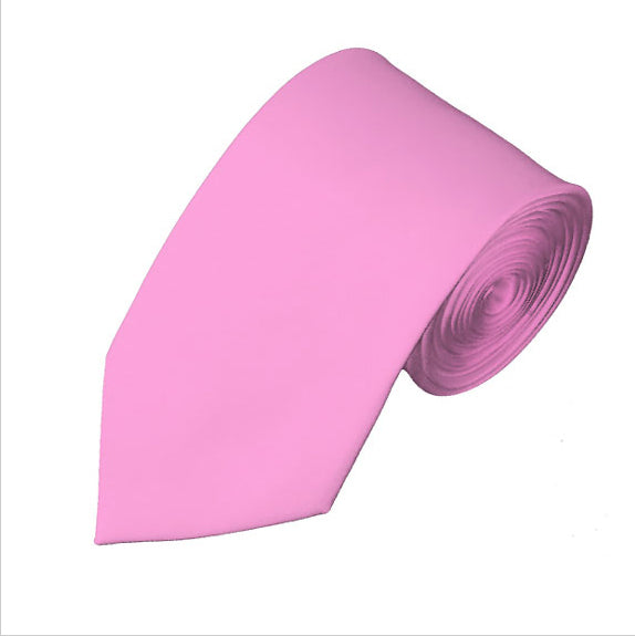 New Pink Self Tie Slim Long Tie