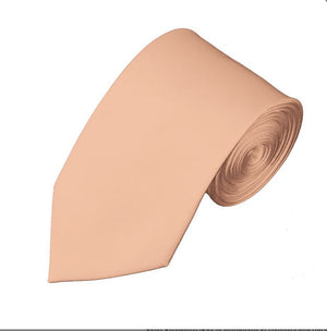 New Light Salmon Self Tie Slim Long Tie TieOutlet.com 