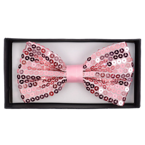 New Light Pink Sparkle Sequin 2.5" Bow Tie