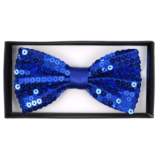 New Royal Blue Sparkle Sequin 2.5" Bow Tie