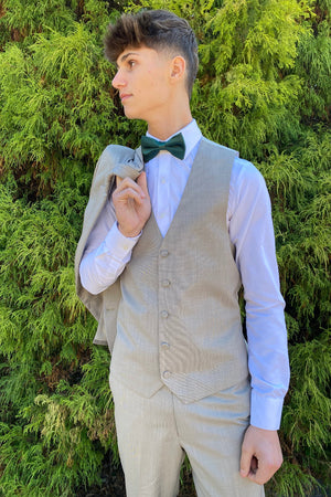 Sand Brunswick Slim Fit Suit by Allure Men Allure Men 