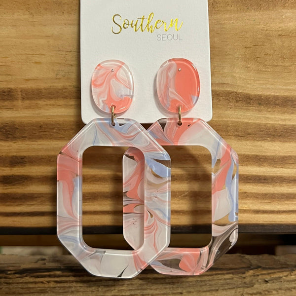 Sophia Pink Multi Drop Earring