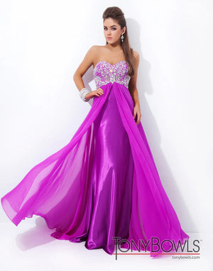 Tony Bowls 113540 Purple Sweetheart Chiffon Dress Mon Cheri 