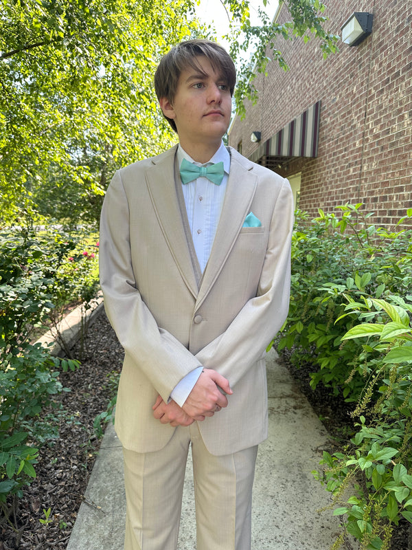 Tan Allure Destination Tuxedo Jacket and Pants by Jean Yves
