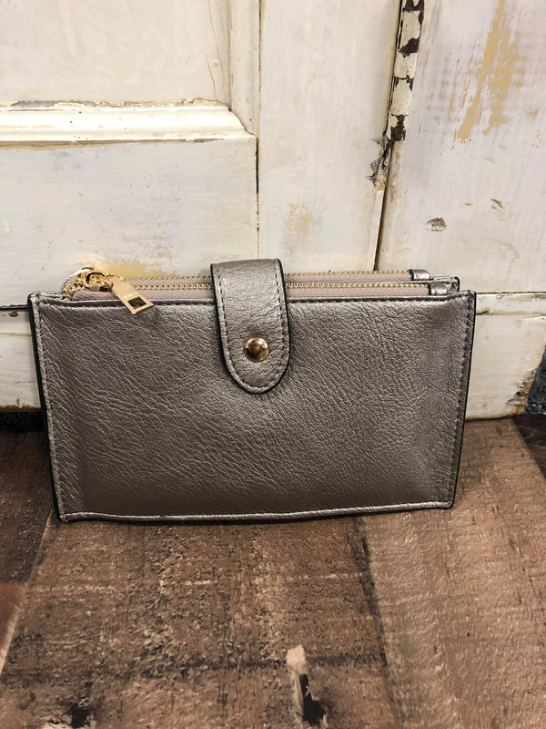 Taylor Snap Wallet - Pewter