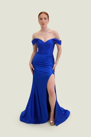 VOGUE Prom 7852 Corset Style Off Shoulder Fitted Dress Vogue Prom 