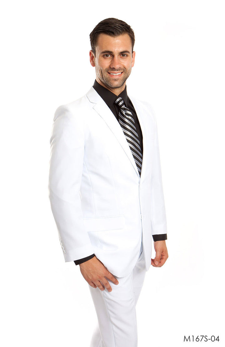 New White Vitto 2 Piece Modern Fit Suit