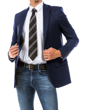 Navy ZeGarie Slim Fit Blazer Separates ZeGarie 