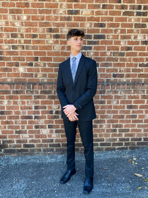Black ZeGarie Slim Fit Blazer Separates ZeGarie 