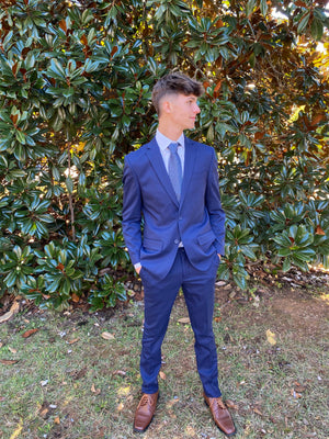 Navy ZeGarie Slim Fit Blazer Separates ZeGarie 