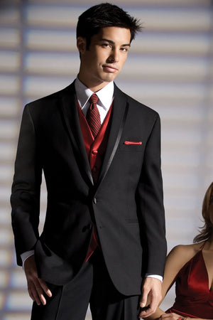 Black LaStrada Tuxedo Suit After Six Two Button Notch Lapel