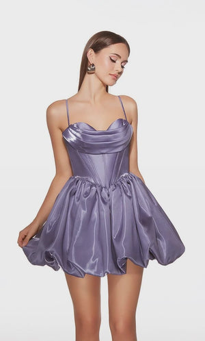 ALYCE Paris 30012 Purple Haze Bubble A-Line Cocktail Dress - Formalwear Outlet