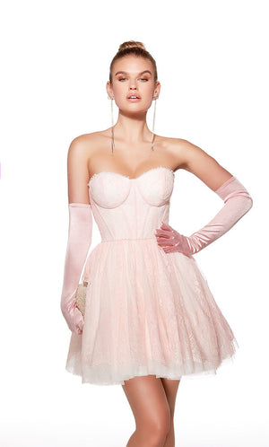 ALYCE Paris 30041 Chantilly Lace Sweetheart Cocktail Dress - Formalwear Outlet