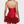 ALYCE Paris 40108 Red Liquid Satin Rosette Hem Mini Dress - Formalwear Outlet