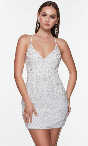 ALYCE Paris 4506 Sleeveless Beaded Cocktail Dress Alyce Paris 
