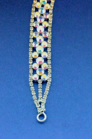 AB Iridescent Rhinestone Belt / Strap End