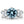 Aquamarine Cubic Zirconia Stainless Ring Fashion Jewelry 