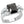 Radiant Cut Jet Black Cubic Zirconia Ring Fashion Jewelry 