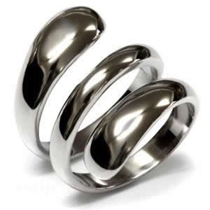 Stainless Steel Wrapped Cocktail Ring Fashion Jewelry 
