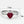 Red Heart Cubic Zirconia Stainless Steel Ring Fashion Jewelry 