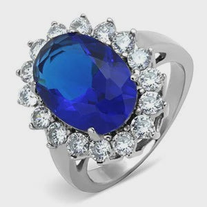 Royalty Halo Stainless Steel Ring Fashion Jewelry 