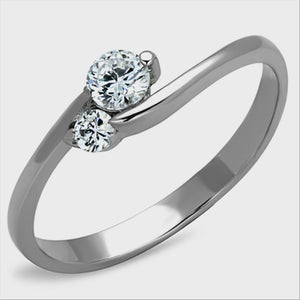 Minimalist Stainless Steel Cubic Zirconia Ring Fashion Rings 