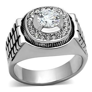 Men's CZ Stainless Steel Fashion Ring Fashion Jewelry 