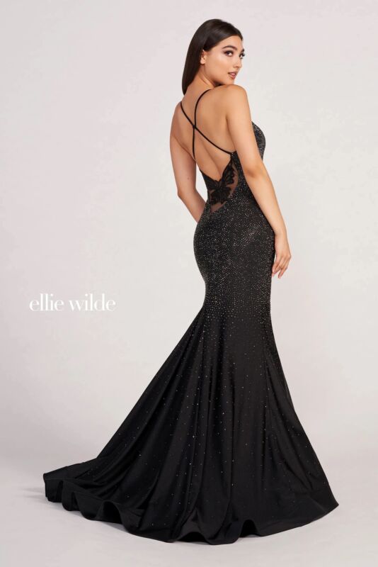 Ellie Wilde EW34005 Sparkling Fitted Dress Ellie Wilde 