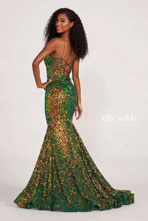 Ellie Wilde EW34016 Sequin Fit-n-Flare Dress Ellie Wilde 