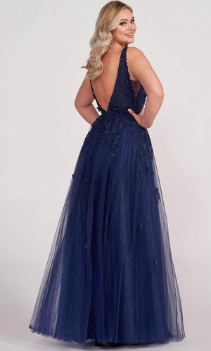 Ellie Wilde EW34103 Rose Quartz Embroidered A-Line Dress Ellie Wilde 