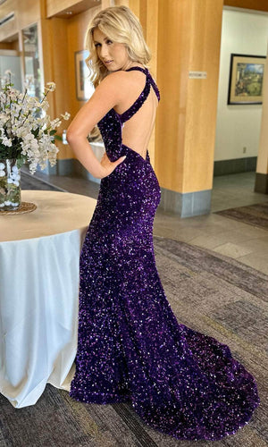 JASZ Couture 7404 Sequin Fit-n-Flare Dress Jasz Couture 