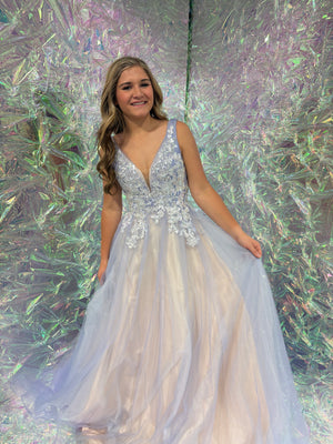 JVN by Jovani 07638 Sequin Bodice Tulle Dress JVN by Jovani 