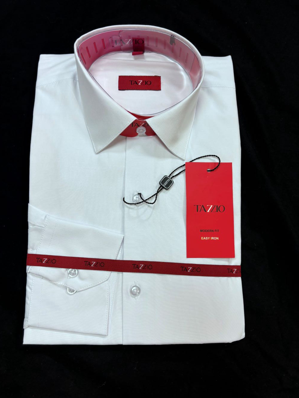 New Modern Fit White Dress Shirt by Tazzio 2XL (18 New Modern Fit White Dress Shirt by Tazzio 2XL (18