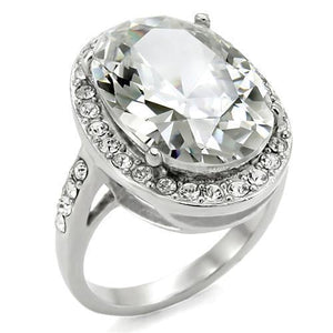 Cubic Zirconia Clear Oval Cut Cocktail Ring Fashion Jewelry 