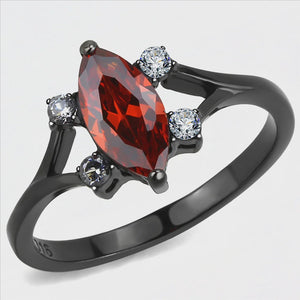 Garnet Marquise Cut Black Fashion Ring Fashion Jewelry 